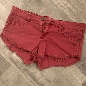 BDG Los Rise Red Shorts Size 25W
